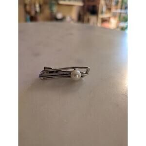 Vintage MIKIMOTO Tokyo Silver Tie Clip Small with Pearl